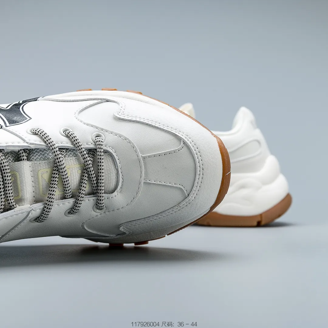 💰660 Brand new independently developed 6cm thickness combination abrasive outsole Korea SS19 limited sale NY American Rugby Yankees limited x MLB Big Ball Chunky A Running thick sole casual sports jogging shoes #117926004